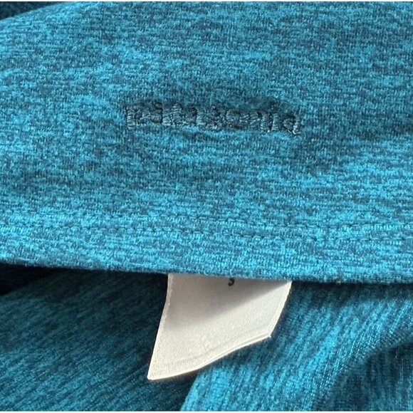 Patagonia Women's Long Sleeve Performance Top Open Layered Back Teal Soft Size S - Picture 6 of 11
